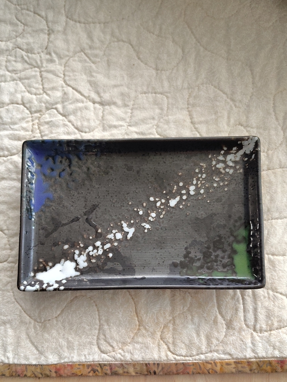 Vintage Nakagama Japan Ceramic Rectangular Accent Tray/Dish
